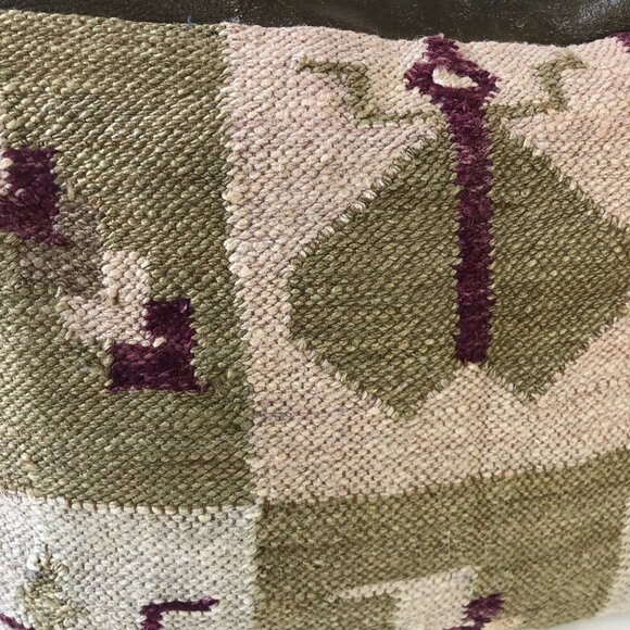 Kilim carpet or tapestry leather bag handbag purse - Picture 5 of 16